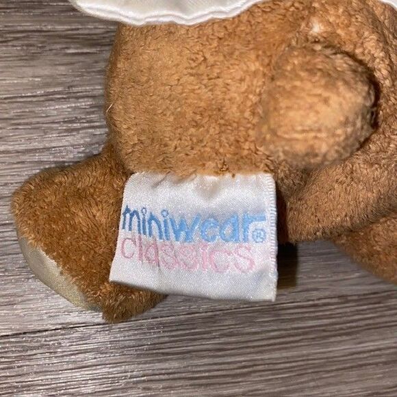 Miniwear Classics Brown Bunny Rattle With Wings Bean Bag Plush - Picture 3 of 5